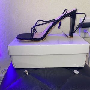 Black Open Toe Heels